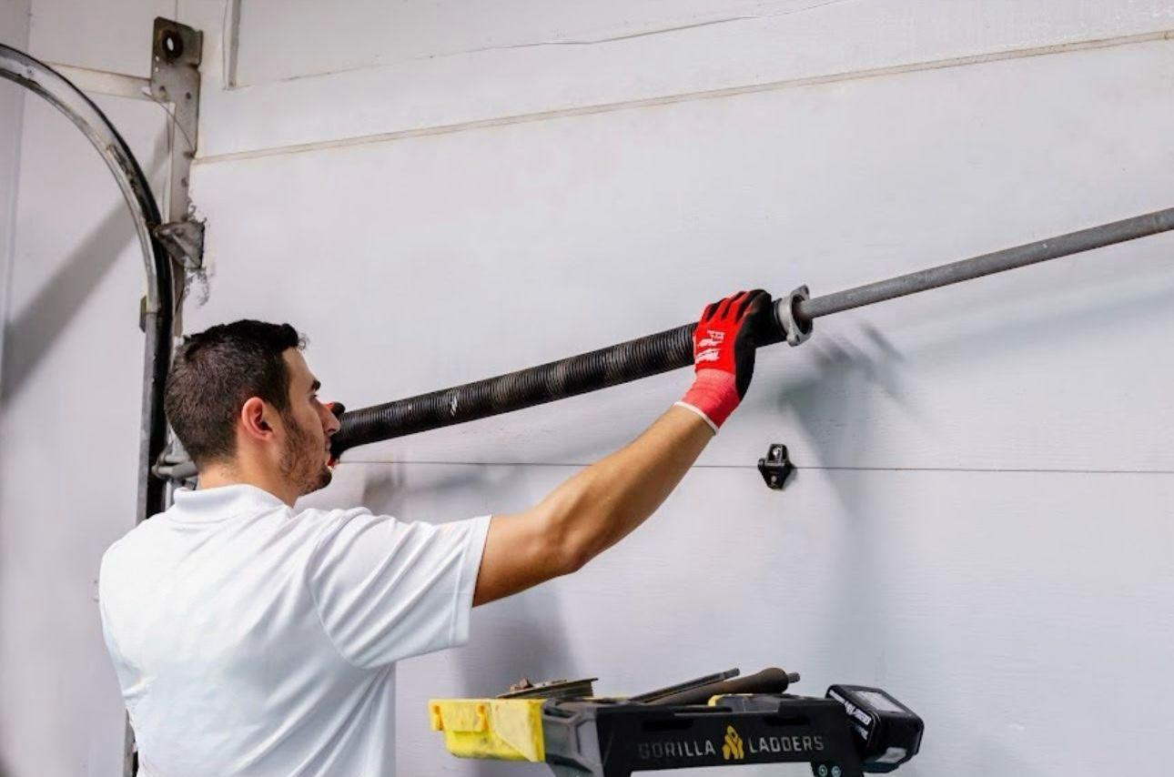 Professional garage door service background